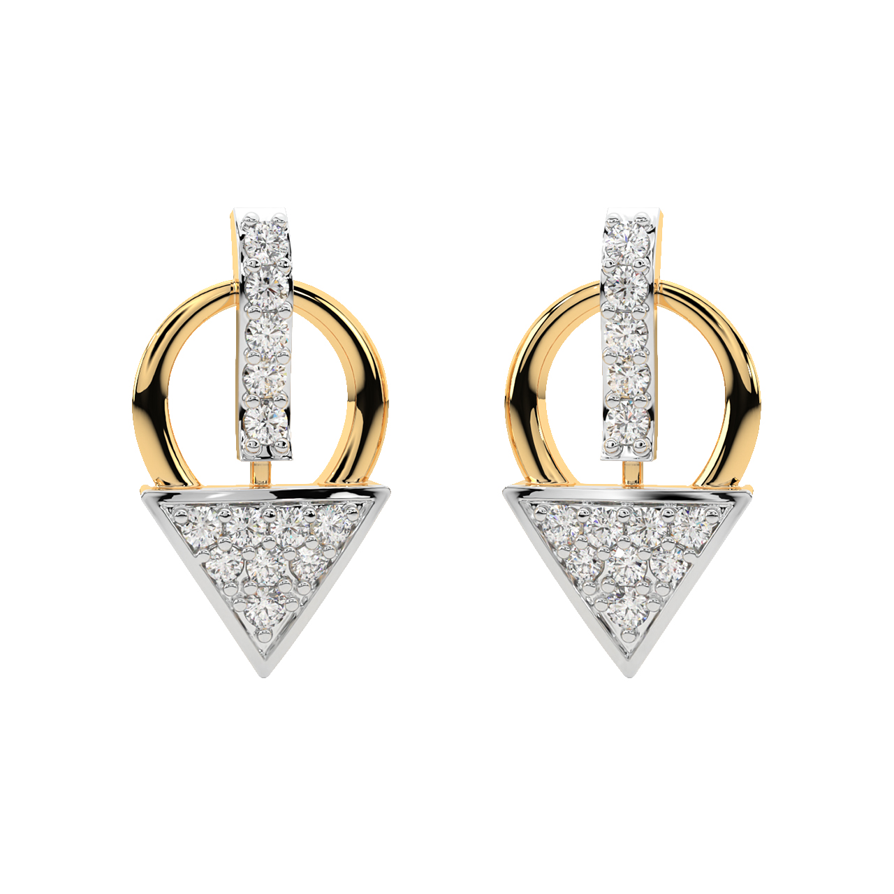 Eileen Round Diamond Stud Earrings